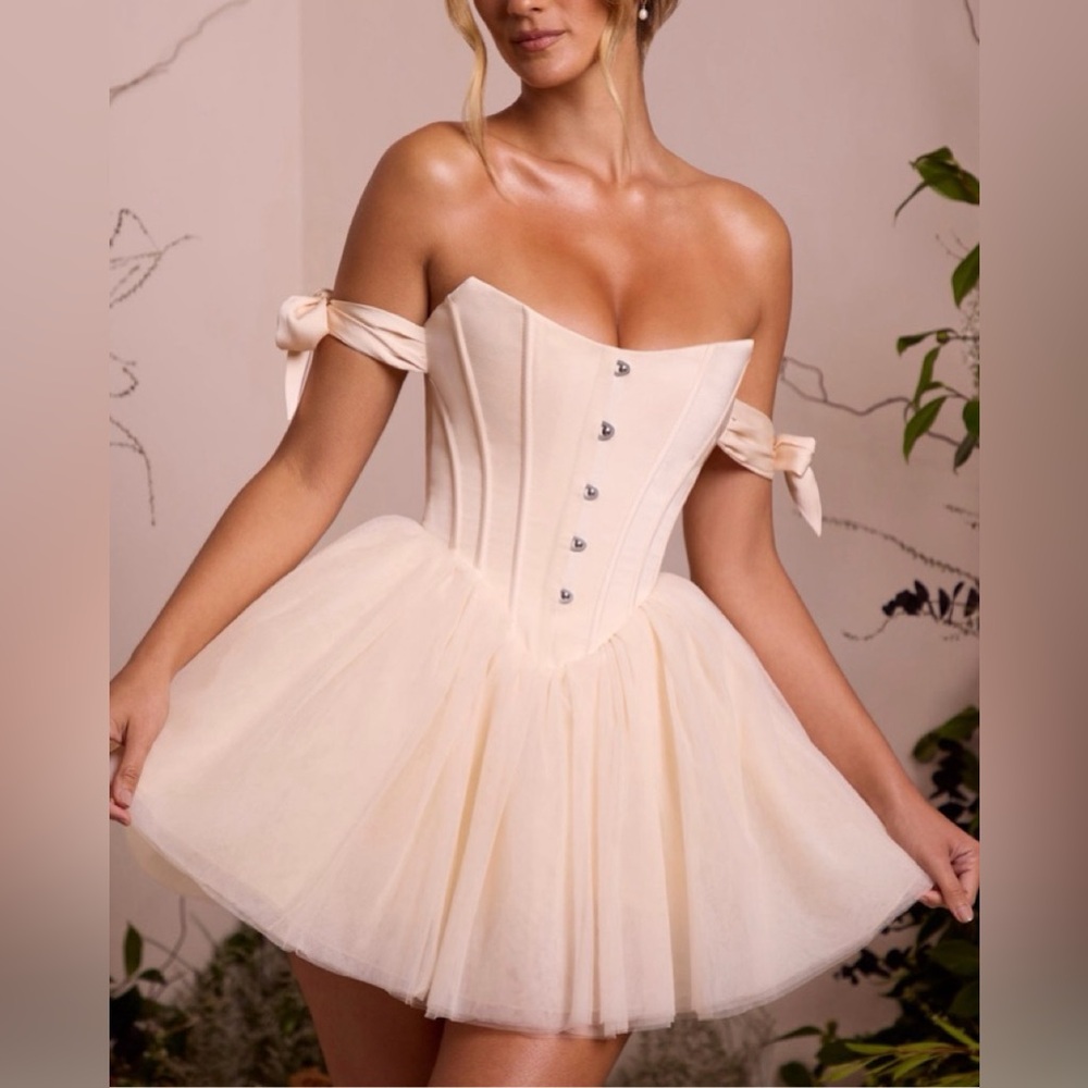 Oh Polly Off Shoulder Tulle Dress